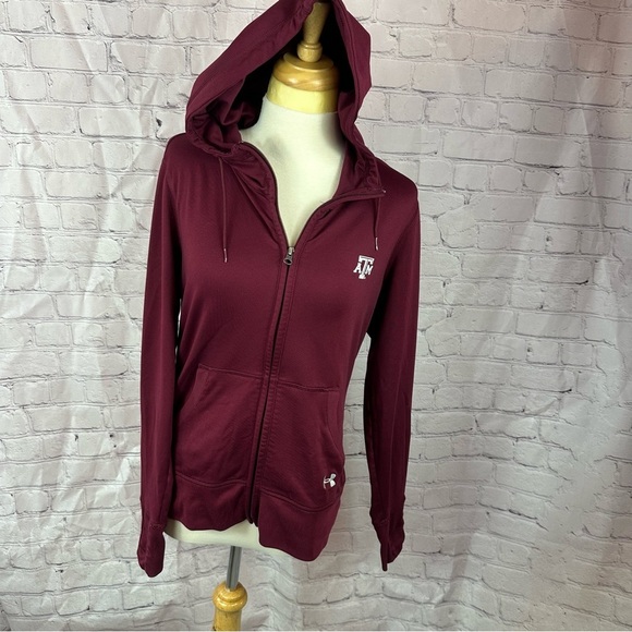 Under Armour texas A&M aggies Long Sleeve Zippered Hoodie jacket no size tag - Picture 1 of 6